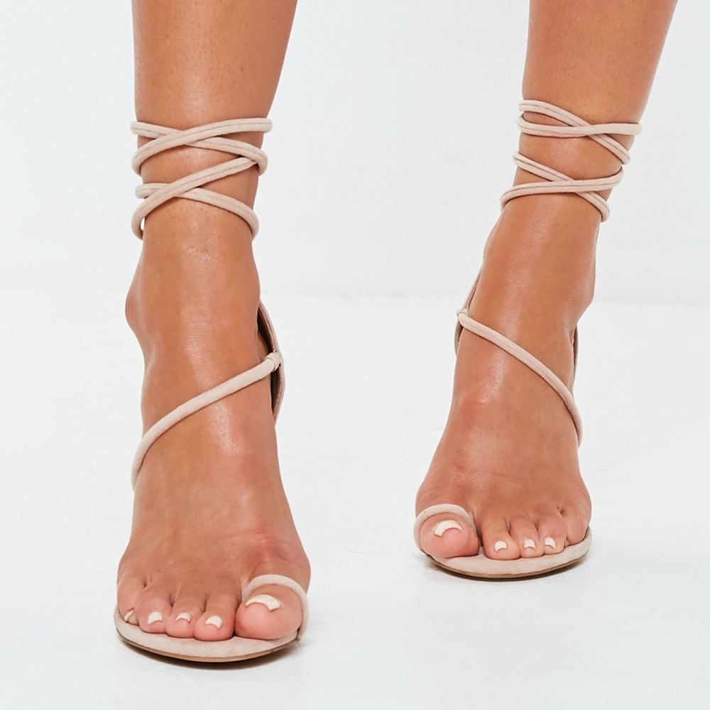 Misguided Nude Strappy Heels